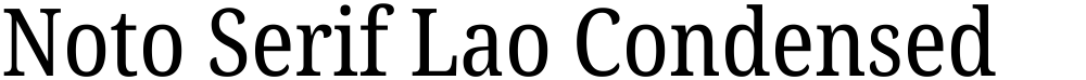 Noto Serif Lao Condensed