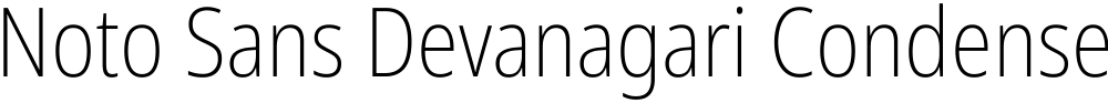 Noto Sans Devanagari Condensed ExtraLight