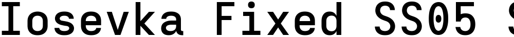Iosevka Fixed SS05 SmBdEx