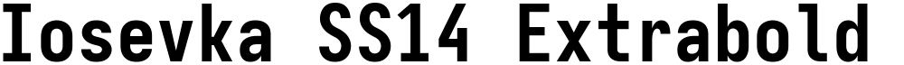 Iosevka SS14 Extrabold