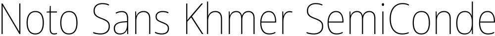 Noto Sans Khmer SemiCondensed Thin