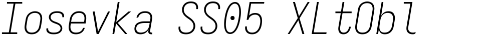 Iosevka SS05 XLtObl
