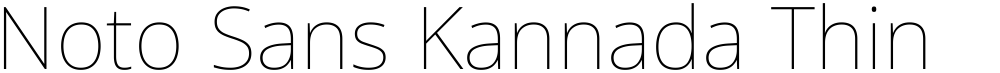 Noto Sans Kannada Thin