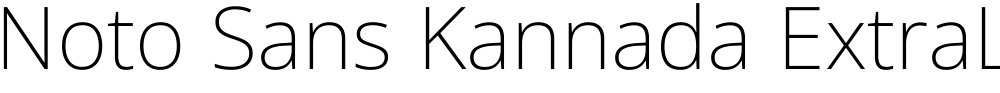 Noto Sans Kannada ExtraLight