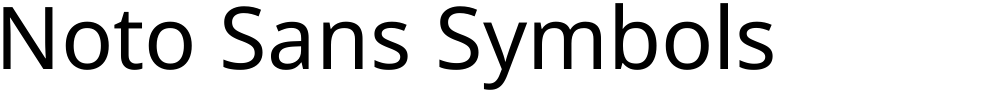 Noto Sans Symbols