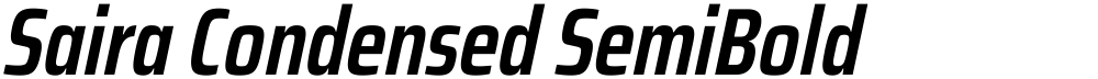 Saira Condensed SemiBold
