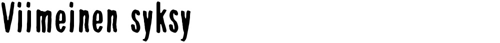 Viimeinen syksy