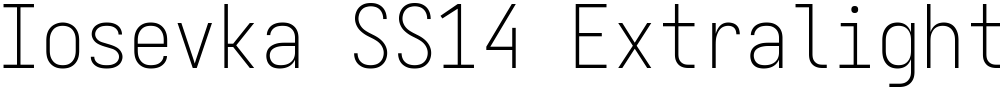 Iosevka SS14 Extralight