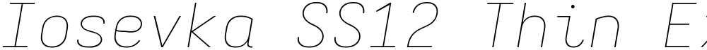 Iosevka SS12 Thin Extended