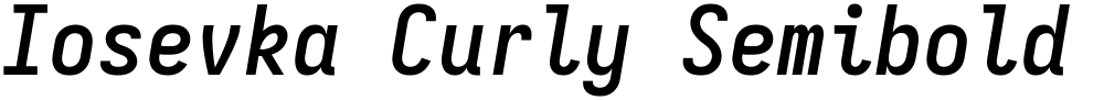 Iosevka Curly Semibold