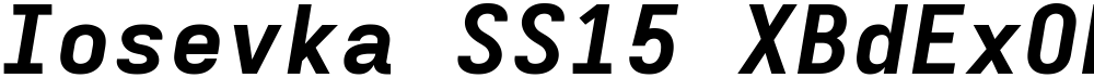 Iosevka SS15 XBdExObl