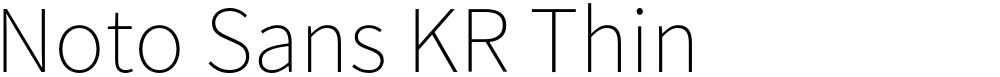 Noto Sans KR Thin