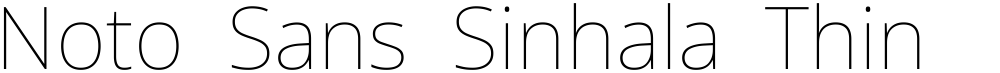 Noto Sans Sinhala Thin