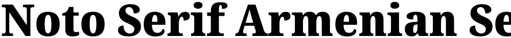 Noto Serif Armenian SemiCondensed Black
