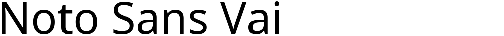 Noto Sans Vai