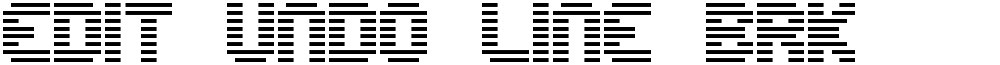 Edit Undo Line BRK