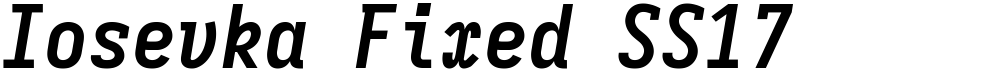 Iosevka Fixed SS17