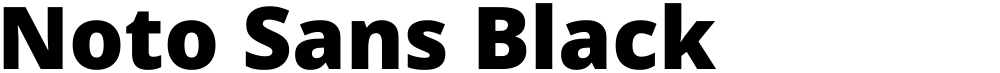 Noto Sans Black