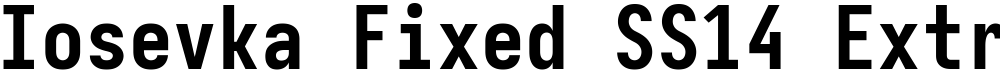 Iosevka Fixed SS14 Extrabold