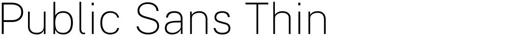 Public Sans Thin