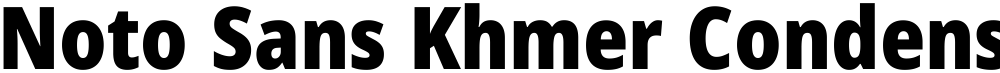 Noto Sans Khmer Condensed Black