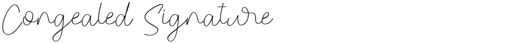 Congealed Signature