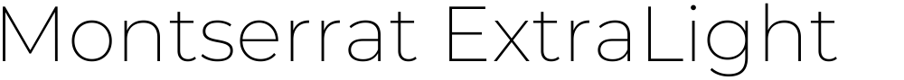 Montserrat ExtraLight