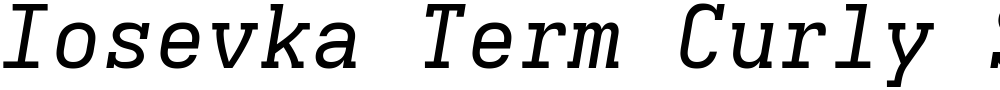 Iosevka Term Curly Slab ExObl