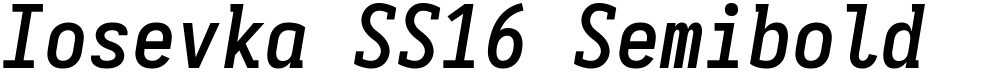 Iosevka SS16 Semibold