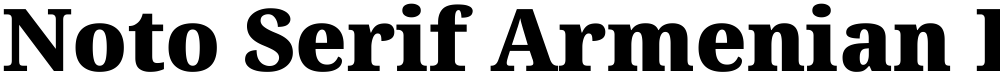 Noto Serif Armenian Black