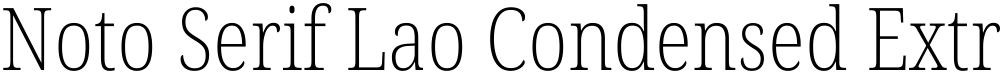 Noto Serif Lao Condensed ExtraLight