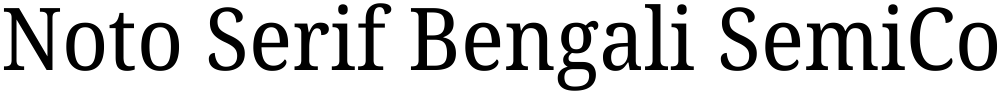 Noto Serif Bengali SemiCondensed