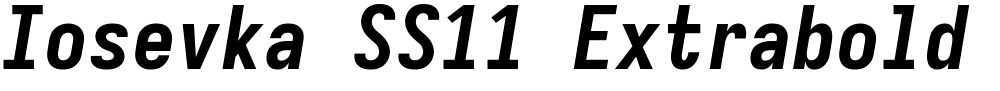 Iosevka SS11 Extrabold Oblique