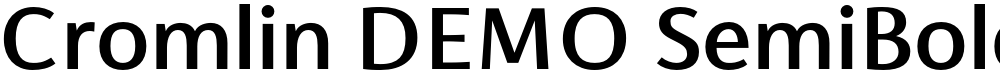 Cromlin DEMO SemiBold