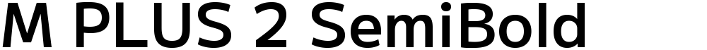 M PLUS 2 SemiBold