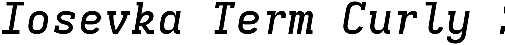 Iosevka Term Curly Slab MdEx