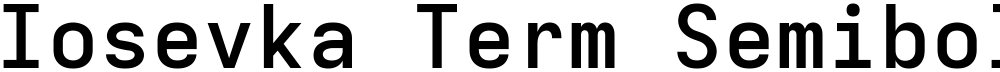 Iosevka Term Semibold Extended