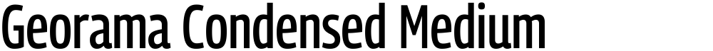 Georama Condensed Medium