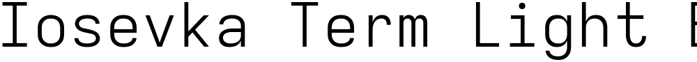 Iosevka Term Light Extended