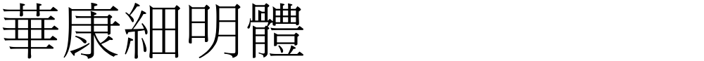 華康細明體