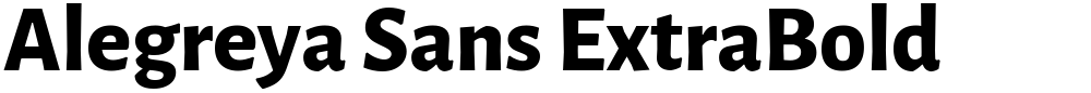 Alegreya Sans ExtraBold
