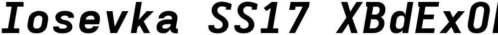 Iosevka SS17 XBdExObl