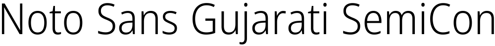 Noto Sans Gujarati SemiCondensed Light