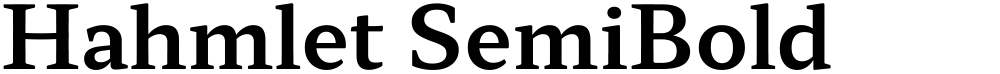 Hahmlet SemiBold