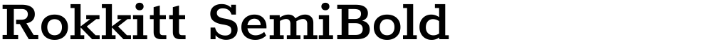 Rokkitt SemiBold