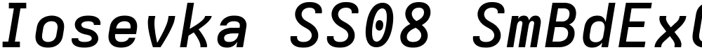Iosevka SS08 SmBdExObl