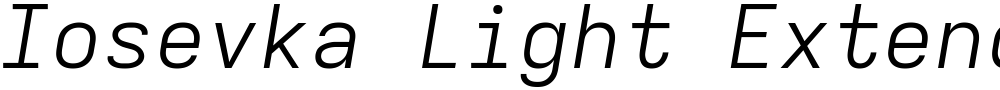Iosevka Light Extended Oblique