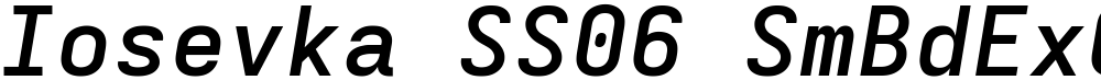 Iosevka SS06 SmBdExObl