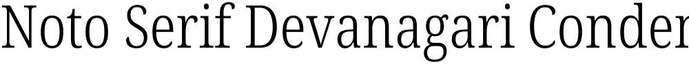 Noto Serif Devanagari Condensed Light