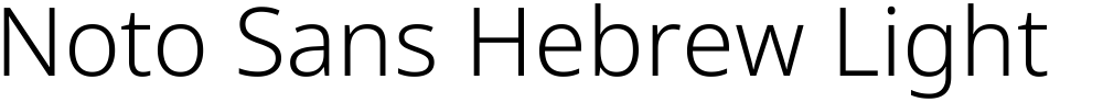 Noto Sans Hebrew Light